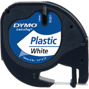 DYMO CINTA LETRATAG PLASTIC 12mm x 4m BLANCO S0721610